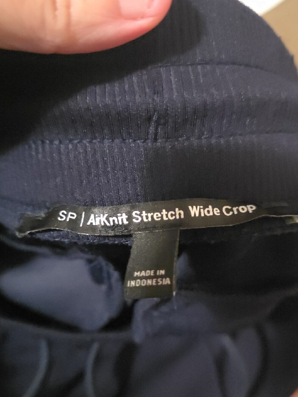 Navy Track Pants with White Contrast Stripes - Picture 9 of 9